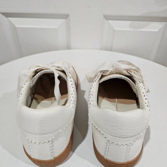 Dolce Vita Notice Eyelet Perf Sneakers White Leather - Picture 8 of 10